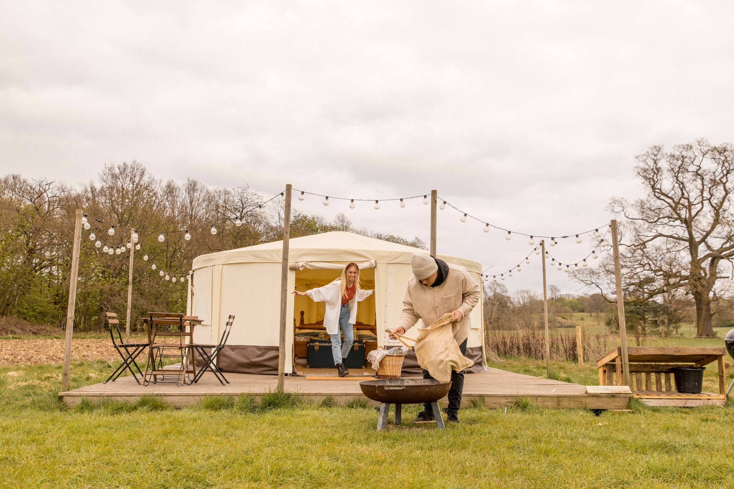 Photoshoot at a Glamping site near London